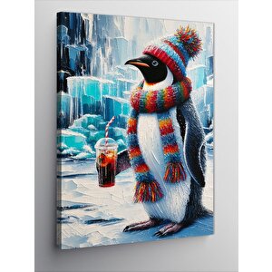 Kanvas Tablo Atkılı Penguen 70x100 cm
