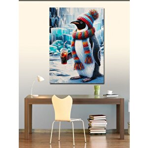 Kanvas Tablo Atkılı Penguen 50x70 cm