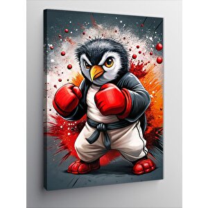 Kanvas Tablo Boksör Penguen 50x70 cm