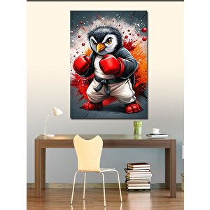Kanvas Tablo Boksör Penguen 50x70 cm