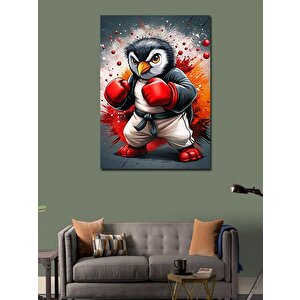 Kanvas Tablo Boksör Penguen 50x70 cm