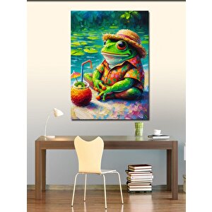 Kanvas Tablo Gözlüklü Kurbağa 50x70 cm