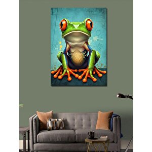 Kanvas Tablo Renkli Kurbağa 70x100 cm