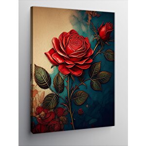Kanvas Tablo Kırmızı Gül 100x140 cm