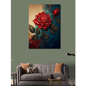 Kanvas Tablo Kırmızı Gül 100x140 cm