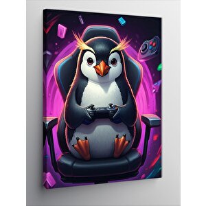 Kanvas Tablo Oyun Sever Penguen 100x140 cm