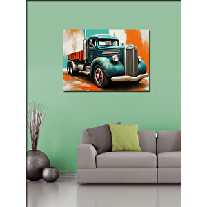 Kanvas Tablo Mavi Nostaljik Kamyonet 70x100 cm