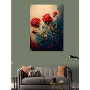 Kanvas Tablo İki Gül Demeti 100x140 cm