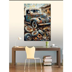 Kanvas Tablo Terkedilmiş Kamyon 70x100 cm
