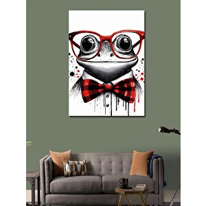 Kanvas Tablo Papyonlu Kurbağa 70x100 cm
