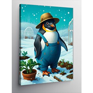 Kanvas Tablo Bahçıvan Penguen 70x100 cm
