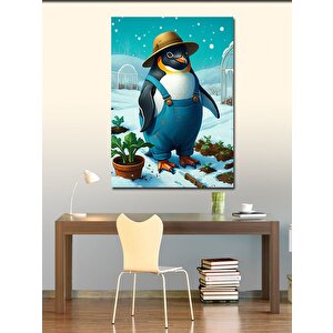 Kanvas Tablo Bahçıvan Penguen 50x70 cm