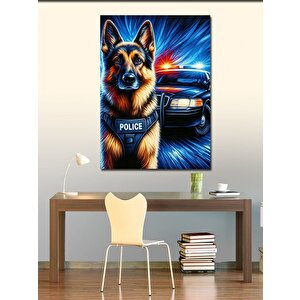Kanvas Tablo Polis Köpeği 100x140 cm