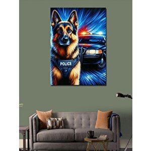 Kanvas Tablo Polis Köpeği 100x140 cm
