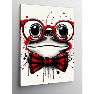 Kanvas Tablo Papyonlu Kurbağa 100x140 cm
