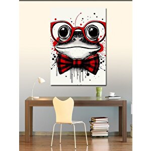 Kanvas Tablo Papyonlu Kurbağa 100x140 cm