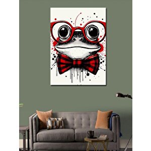 Kanvas Tablo Papyonlu Kurbağa 100x140 cm