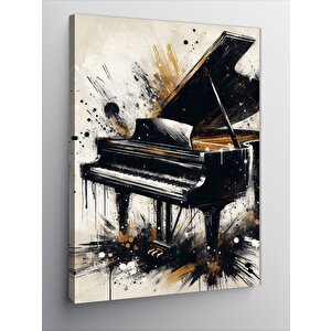 Kanvas Tablo Renkler İçinde Piyano 100x140 cm