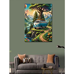 Kanvas Tablo Doğada Minibüs 70x100 cm