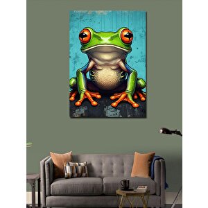 Kanvas Tablo Renkli Kurbağa 50x70 cm