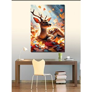 Kanvas Tablo Sonbaharda Geyik 100x140 cm