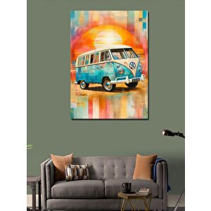 Kanvas Tablo Gün Batımı Ve Minibüs 100x140 cm
