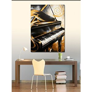 Kanvas Tablo Piyano Çalan Eller 100x140 cm