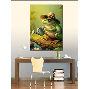 Kanvas Tablo Yaprakta Kurbağa 70x100 cm