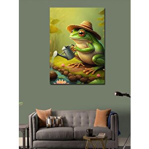 Kanvas Tablo Yaprakta Kurbağa 70x100 cm