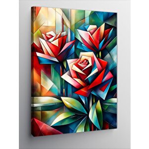 Kanvas Tablo Geometrik Güller 100x140 cm