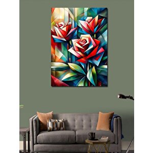 Kanvas Tablo Geometrik Güller 100x140 cm