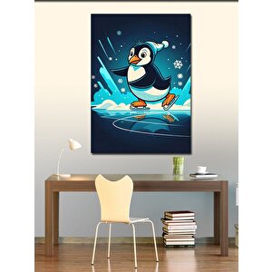Kanvas Tablo Buzda Penguen 100x140 cm