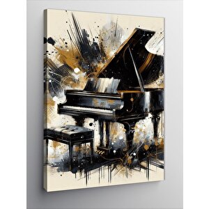 Kanvas Tablo Renkli Piyano 70x100 cm