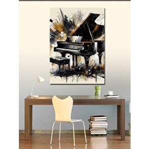 Kanvas Tablo Renkli Piyano 70x100 cm