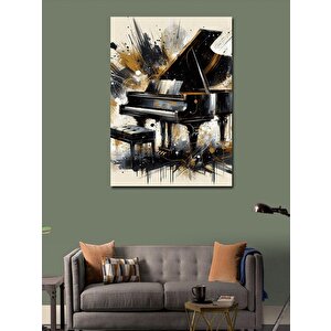 Kanvas Tablo Renkli Piyano 70x100 cm