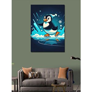 Kanvas Tablo Buzda Penguen 50x70 cm