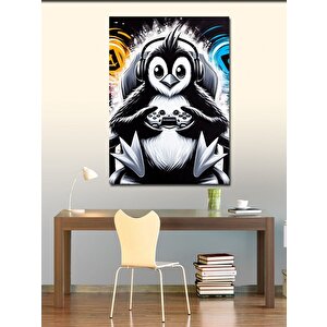 Kanvas Tablo Oyun Oynayan Penguen 70x100 cm