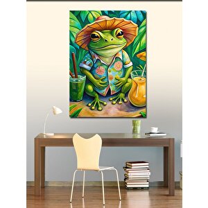 Kanvas Tablo Tropik Kurbağa Tatili 70x100 cm