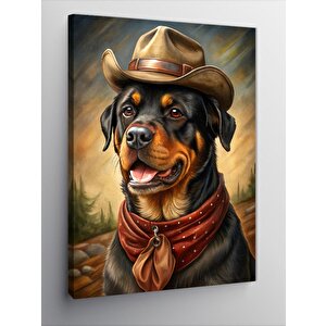 Kanvas Tablo Kovboy Köpeği 50x70 cm