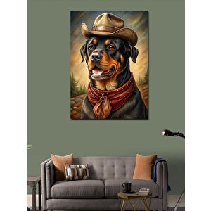 Kanvas Tablo Kovboy Köpeği 50x70 cm