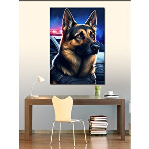 Kanvas Tablo Polis Köpeği 100x140 cm