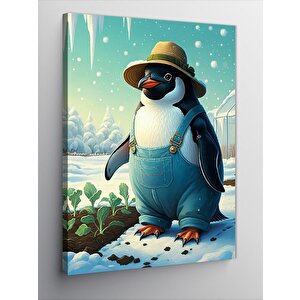 Kanvas Tablo Çiftçi Penguen 100x140 cm