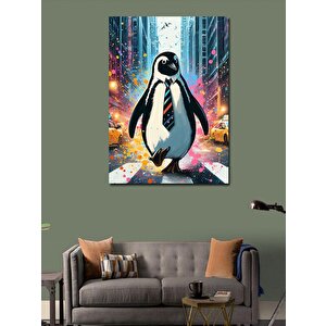 Kanvas Tablo Kravatlı Penguen 100x140 cm