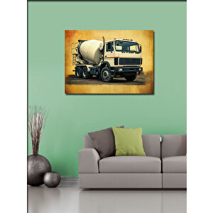 Kanvas Tablo Beton Mikser Kamyonu 50x70 cm