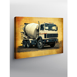 Kanvas Tablo Beton Mikser Kamyonu 70x100 cm