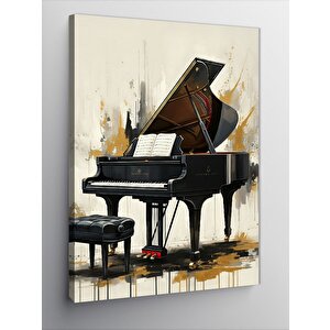 Kanvas Tablo Renkli Piyano 100x140 cm