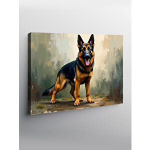 Kanvas Tablo Alman Çoban Köpeği Portresi 70x100 cm