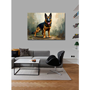 Kanvas Tablo Alman Çoban Köpeği Portresi 70x100 cm
