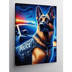Kanvas Tablo Polis Köpeği 50x70 cm