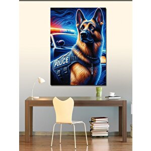 Kanvas Tablo Polis Köpeği 50x70 cm